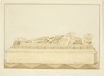 Billede af Maurice, 7. jarl af Berkeley i Bristol Cathedral (blyant og akvarel på papir) af Marcus H. Homes