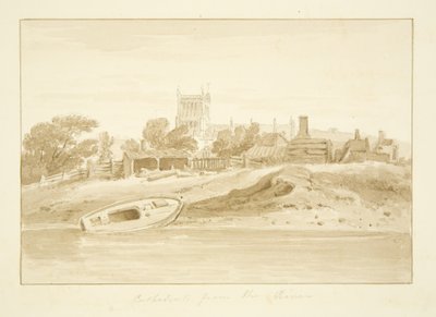 South View af Bristol Cathedral (blyant og akvarel på papir) af Marcus H. Homes