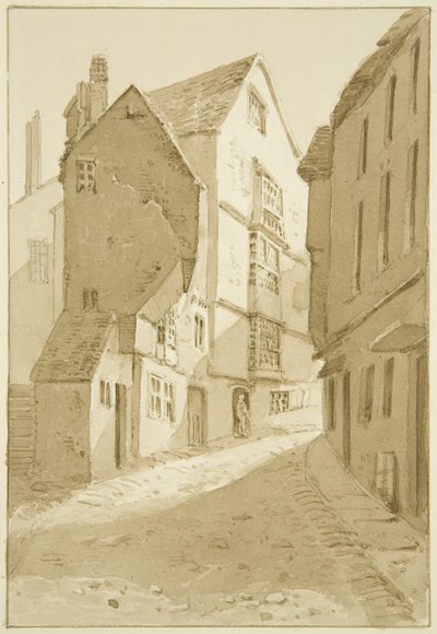 Steep Street (blyant og akvarel på papir) af Marcus H. Homes