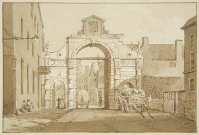 Temple Gate (blyant og akvarel på papir) af Marcus H. Homes