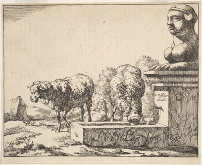 Får, fra et sæt af 16 plader, 1664. af Marcus de Bye