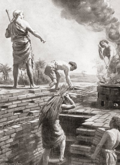 At bygge en ziggurat, de enorme pyramideformede tempeltårne, som først blev bygget i sumeriske bystater, fra Hutchinson