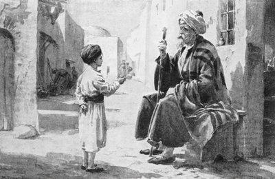 Firdausi hører sine egne vers gentaget for sig (litografi) af Margaret (after) Dovaston