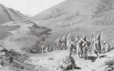 Migration af sumeriske stammer (litografi) af Margaret (after) Dovaston