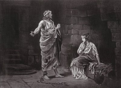 Pelopidas i fangenskab (litografi) af Margaret (after) Dovaston