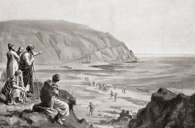 Fønikernes ankomst til Middelhavets østlige bredder, ca. 1500 f.Kr., fra Hutchinson