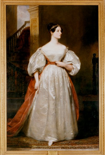 Grevinde Augusta Ada Lovelace 1815-1852, engelsk matematiker og forfatter af Margaret Carpenter