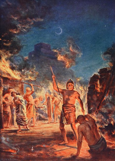 Afbrændingen af Lagash, illustration fra 