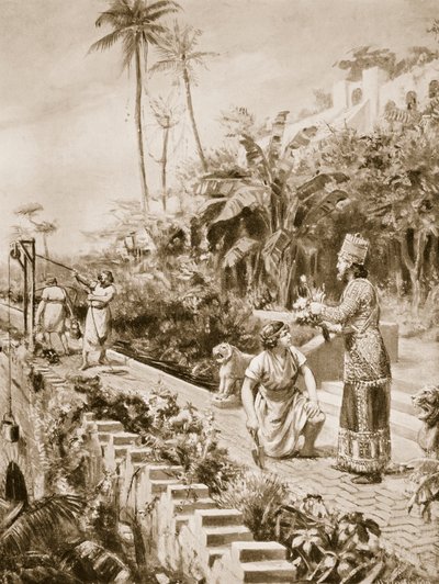 Babylons hængende haver, illustration fra 