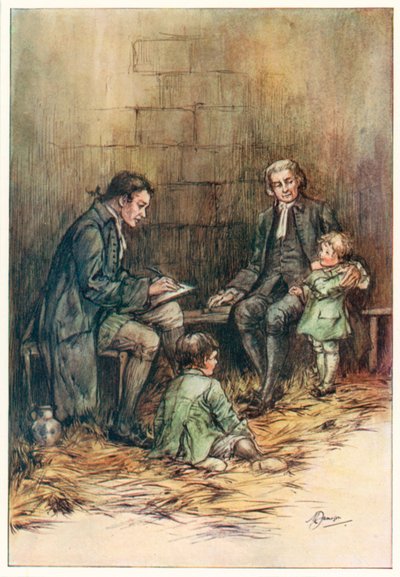 The Vicar of Wakefield af Oliver Goldsmith (farvelitografi) af Margaret Jameson