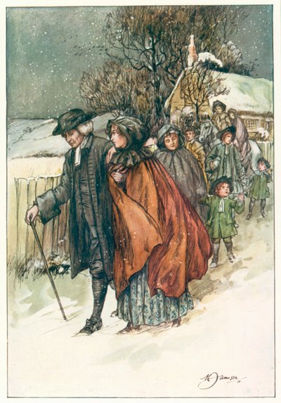 The Vicar of Wakefield af Oliver Goldsmith (farvelitografi) af Margaret Jameson