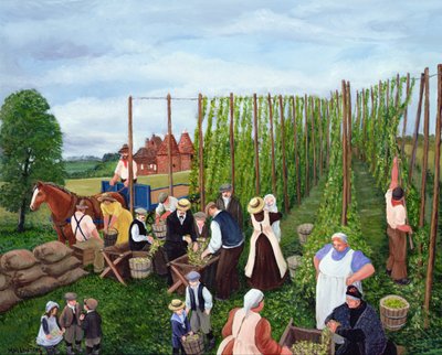 Plukning af humle af Margaret Loxton