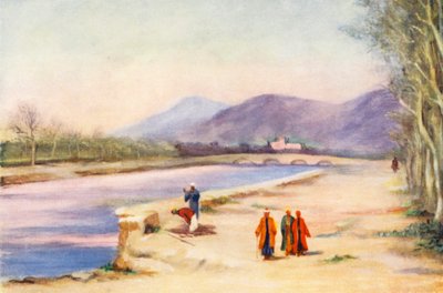 Hermon-bjerget fra Damaskus (farvelitografi) af Margaret Thomas