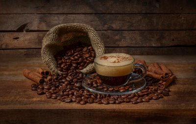 Rustikt kaffestilleben af Margareth Perfoncio