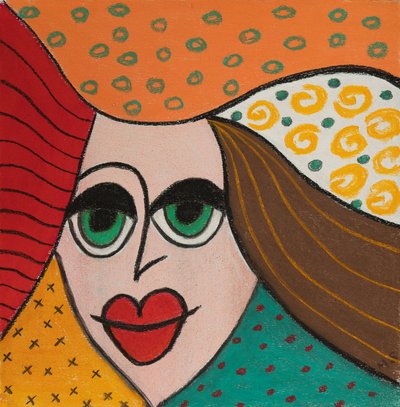 Moderne kvinde, 2021 (pastel) af Margo Starkey