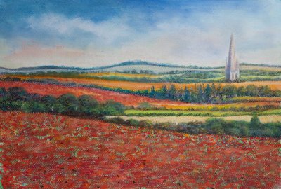 Valmuemarker, 2021 (pastel) af Margo Starkey