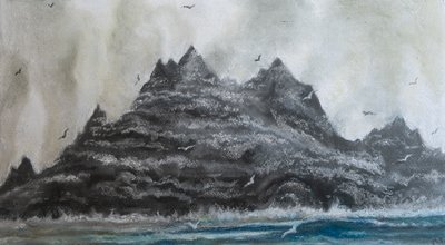 Turbulente hav .S Irland, 2020 (pastel) af Margo Starkey