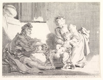 Barnet og Bulldoggen, 1778. af Marguerite Gerard