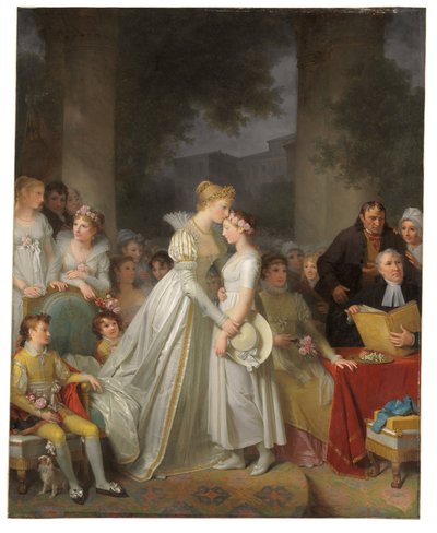 Kysset af beskyttelse fra den lokale chatelaine af Marguerite Gerard