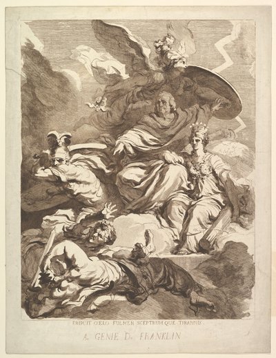 Til Franklins geniale, 1779. af Marguerite Gerard