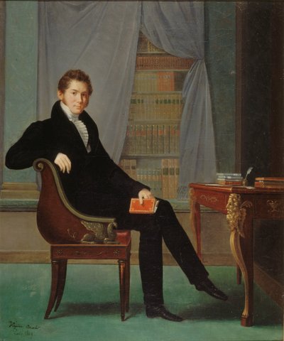 Portræt af Jacques-François Ancelot 1794-1854, 1819. af Marguerite Louise Virginie Ancelot
