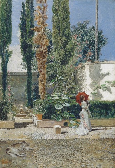 Garden of the Fortunys house, 1872 af Marià Fortuny
