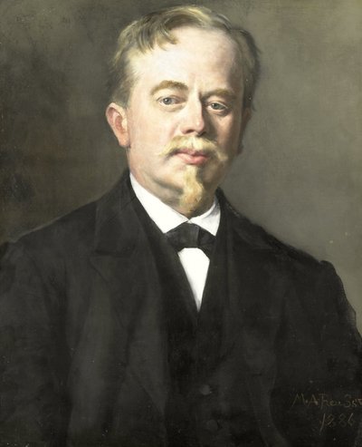 Portræt af Augustus Allebé (1838-1927) af Maria Alexandrina Reuss (prinses van Saxen Weimar Eisenbach)