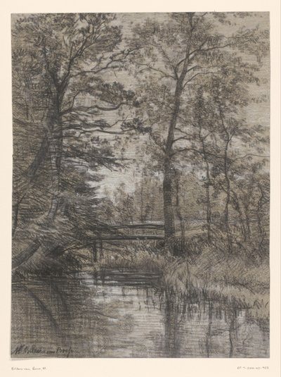 Dam i skoven af Maria Bilders van Bosse (signed by artist)
