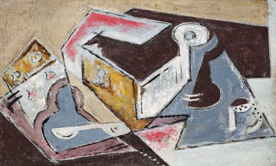 kubistisk sammensætning; Komposition Cubiste, ca. 1918 (olie på lærred) af Maria Blanchard