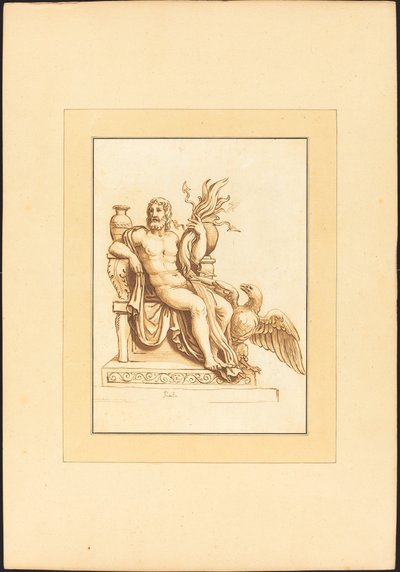 Jupiter af Maria Catharina Prestel after Giulio Romano