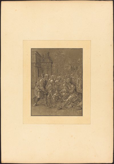 Besøg af Saint Elizabeth til den hellige familie af Maria Catharina Prestel after Hans Brosamer