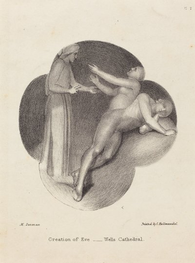 Skabelsen af Eva, fra Wells Cathedral af Maria Denman after John Flaxman