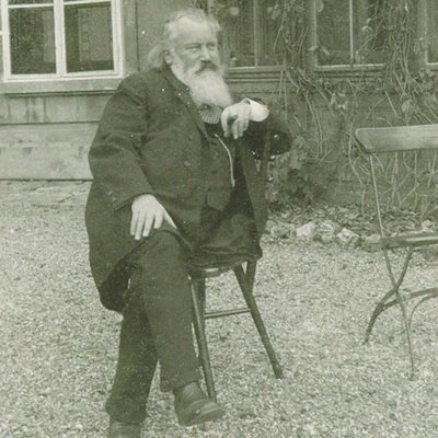 Portræt af komponisten Johannes Brahms 1833-1897, 1894 af Maria Fellinger