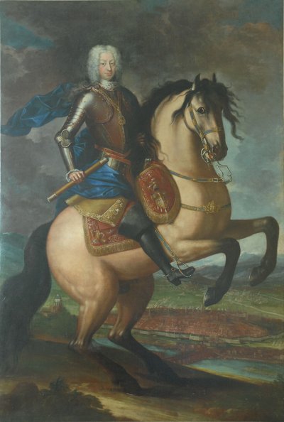 Rytterportræt af Carlo Emanuele III af Maria Giovanna Clementi