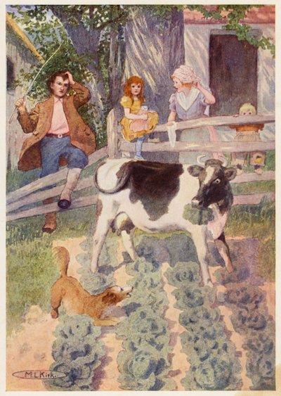 Illustration til historien om Rip Van Winkle (farvelitografi) af Maria Louise Kirk