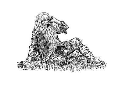 Rip Van Winkle (litografi) af Maria Louise Kirk