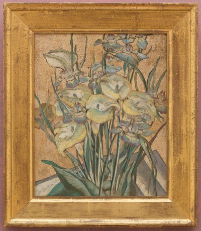 Iris og calla-liljer af Maria Oakey Dewing
