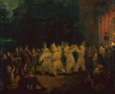 The Harvest Dance på Rosanna Co Wicklow (olie) af Maria Spilsbury