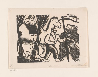 Bärenführer (original titel på objektet) af Maria Uhden (signed by artist)