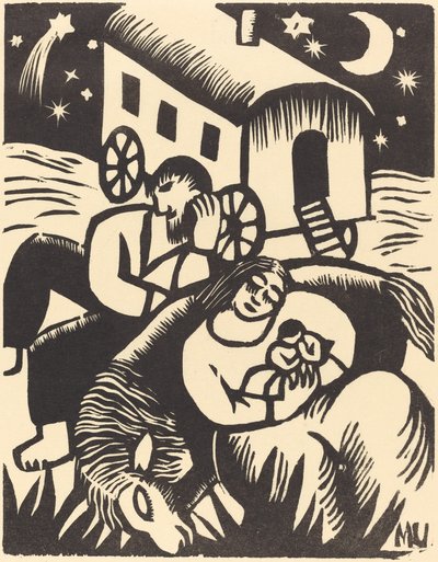 Hvilende sigøjnere, 1918. af Maria Uhden