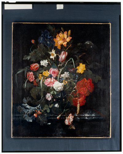 Et stilleben af blomster af Maria van Oosterwyck