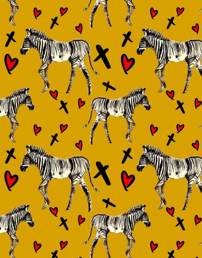 Zebra Love, Okker, 2020 af Marianna Kulukundis