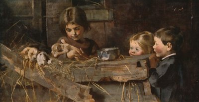 Childhoods Treasures, 1886, c1930. af Marianne Stokes
