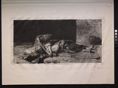 Araber, der våger over sin vens krop af Mariano Fortuny y Marsal