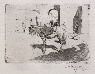 marokkansk hest af Mariano Fortuny y Marsal