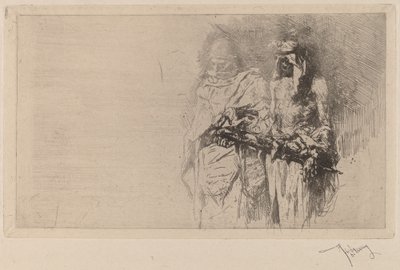 Croquis (to arabiske figurer) af Marià Fortuny