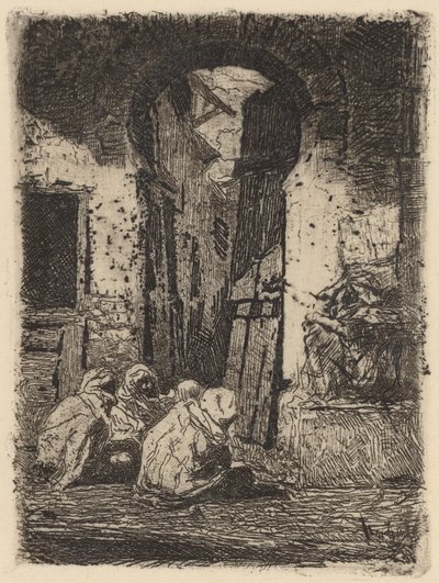 Tanger (siddende arabere) af Marià Fortuny
