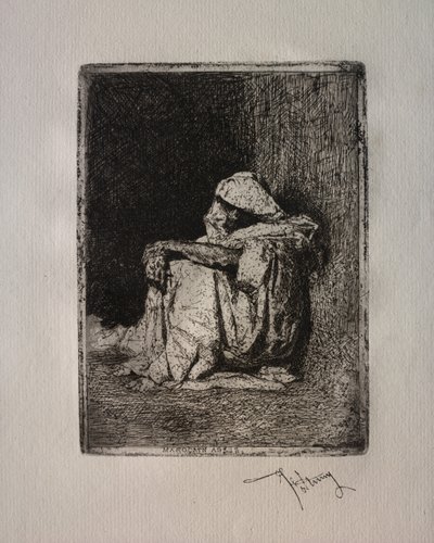 Siddende marokkansk. af Mariano Fortuny y Carbó