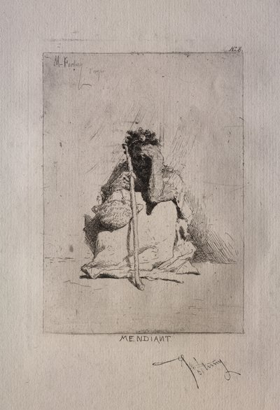 Krøjende tigger. af Mariano Fortuny y Carbó