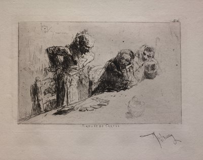 Kortskuffe, 1867. af Mariano José María Bernardo Fortuny y Carbó